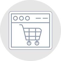 Shopping Cart Line Sticker Multicolor Icon vector