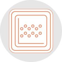 Chart Line Sticker Multicolor Icon vector