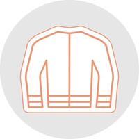 Coat Line Sticker Multicolor Icon vector