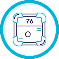 Osmium Two Color Blue Circle Icon vector