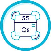 Cesium Two Color Blue Circle Icon vector