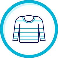 Jumper Two Color Blue Circle Icon vector