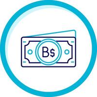 Brunei Two Color Blue Circle Icon vector