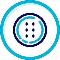 Dotted line Two Color Blue Circle Icon vector