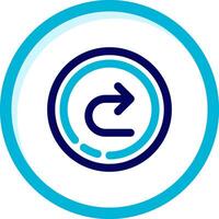 Forward Two Color Blue Circle Icon vector