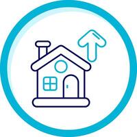 Property Two Color Blue Circle Icon vector