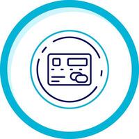 Pay Two Color Blue Circle Icon vector