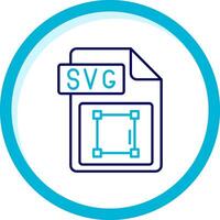 Svg file format Two Color Blue Circle Icon vector