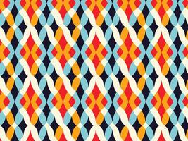 a colorful seamless pattern with wavy lines vector