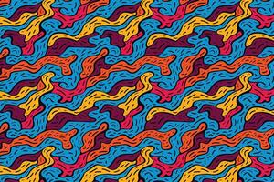 Colorful abstract pattern with wavy lines background vector