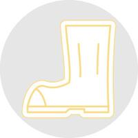 Boot Line Sticker Multicolor Icon vector