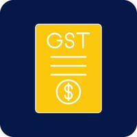 Gst Glyph Square Two Color Icon vector