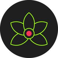 Lily Glyph Circle Icon vector