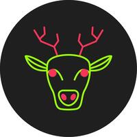 Deer Glyph Circle Icon vector