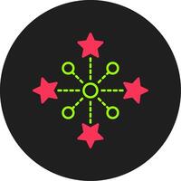 Fireworks Glyph Circle Icon vector