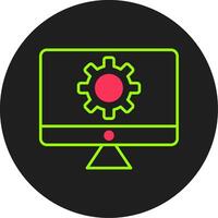 System Glyph Circle Icon vector