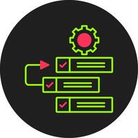 Backlog Glyph Circle Icon vector