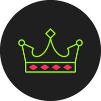 King Glyph Circle Icon vector