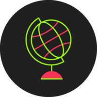 Globe Glyph Circle Icon vector