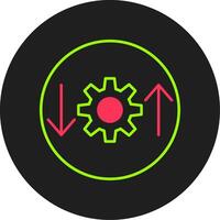 Process Glyph Circle Icon vector