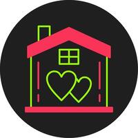 Sweet Home Glyph Circle Icon vector