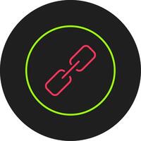 Link Glyph Circle Icon vector