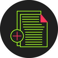 Add File Glyph Circle Icon vector