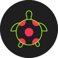 Tortoise Glyph Circle Icon vector