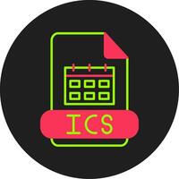 Ics Glyph Circle Icon vector