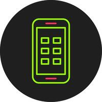 Phone Glyph Circle Icon vector