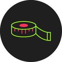 Measure Tape Glyph Circle Icon vector