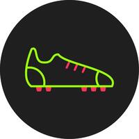 icono de círculo de glifo de botas de fútbol vector