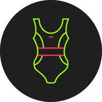 traje de baño glifo circulo icono vector