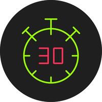 Half Time Glyph Circle Icon vector