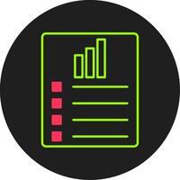 Data Report Glyph Circle Icon vector