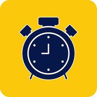 Alarm Glyph Square Two Color Icon vector