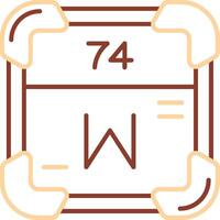 Tungsten Line Two Color Icon vector