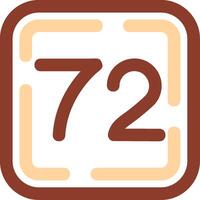 Seventy Two Line Two Color Icon vector