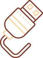 Usb Line Two Color Icon vector