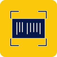 Barcode Glyph Square Two Color Icon vector