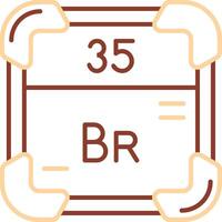 Bromine Line Two Color Icon vector
