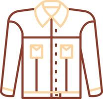 Jacket Line Two Color Icon vector