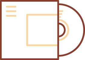 Disc Line Two Color Icon vector
