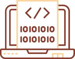 Code Line Two Color Icon vector