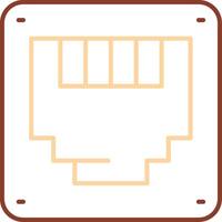 Ethernet Line Two Color Icon vector