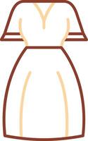 Women dress Line Two Color Icon vector