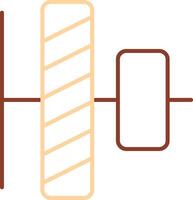 Vertical alignment Line Two Color Icon vector