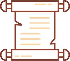 Papyrus Line Two Color Icon vector