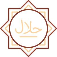 Halal Line Two Color Icon vector