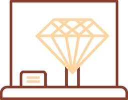 Diamond Line Two Color Icon vector